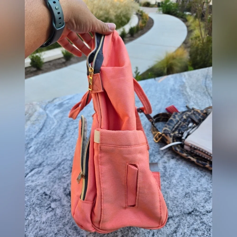 Land Mommy Baby Bag Pink/peach Backpack